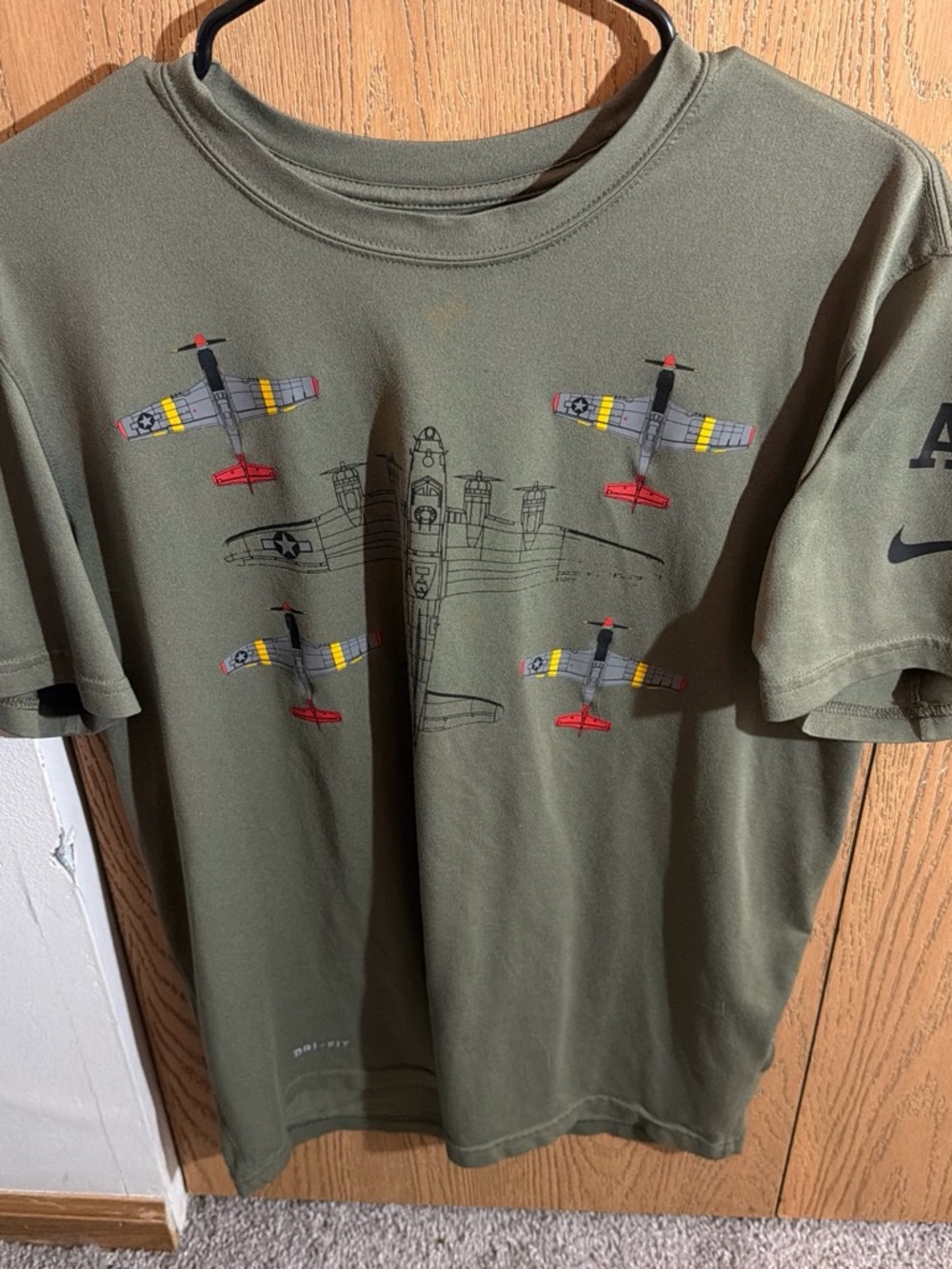 Nike Air Force Olive Green Men’s Aviation Graphic Short Sleeve Tee